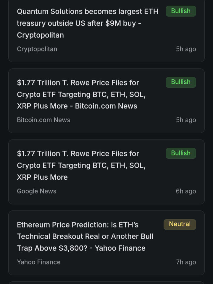 Crypto News Scanner & Meta Analysis of 50-100 most recent news events and technical analysis articles for a crypto pair. Uses NLP AI to do hours of R&A in ~3 minutes. Click Here for live demo. Use "DEMO2025" password.